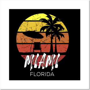 Miami Florida Sunset Posters and Art